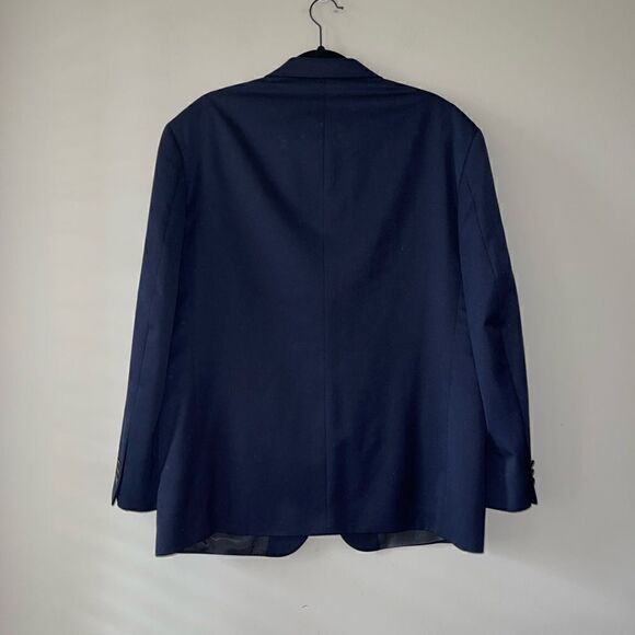 OSCAR DE LA RENTA Navy Blue Blazer Size 44R - Picture 9 of 10